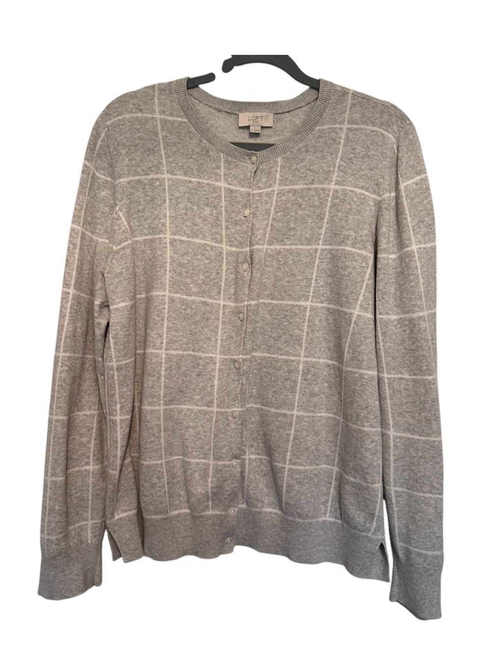 Loft Outlet Grey & White Cardigan Size XL